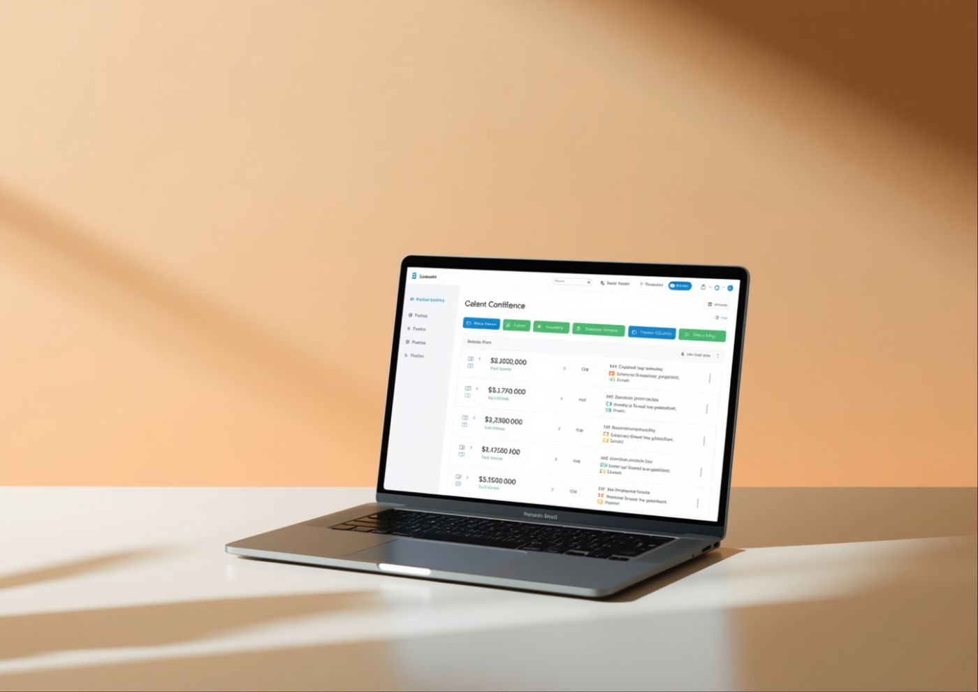 A laptop open to an approvals dashboard.